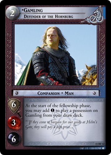 Gamling, Defender of the Hornburg Gamling, Defender of the Hornburg