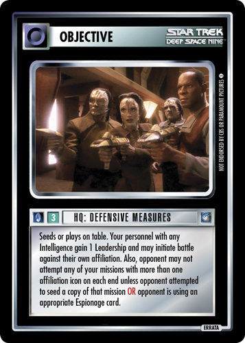 HQ: Defensive Measures (Errata version) HQ: Defensive Measures