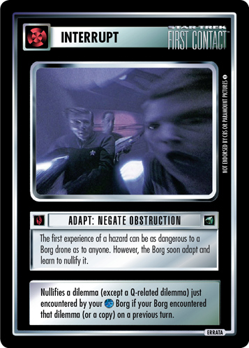 Adapt: Negate Obstruction (Errata version) Adapt: Negate Obstruction
