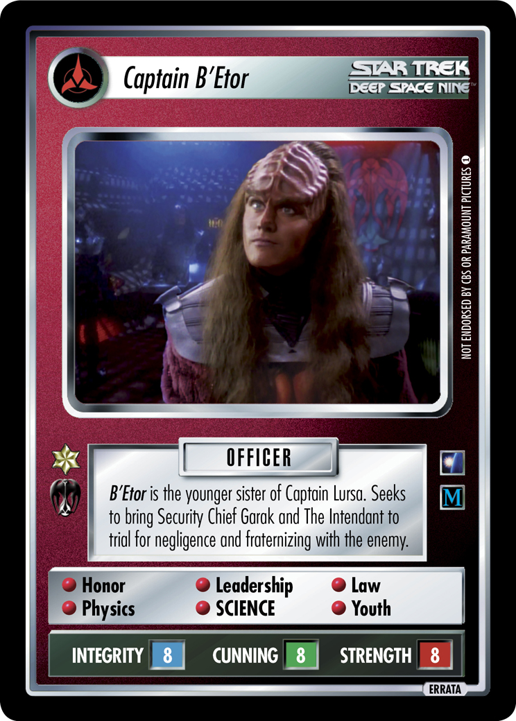 Captain B'Etor (Errata version) Captain B'Etor