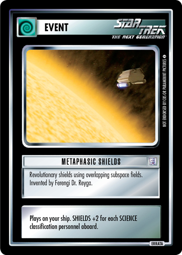 Metaphasic Shields (Errata version) Metaphasic Shields