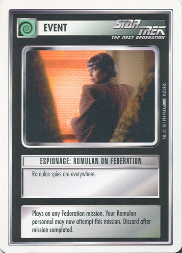 Espionage: Romulan on Federation Espionage: Romulan on Federation