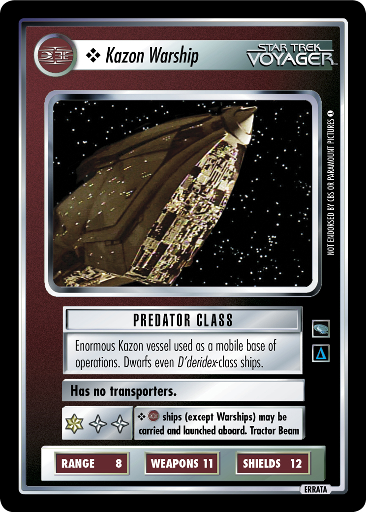 Kazon Warship (Errata version) Kazon Warship