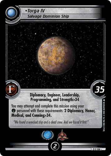 Torga IV, Salvage Dominion Ship (Errata version) Torga IV, Salvage Dominion Ship