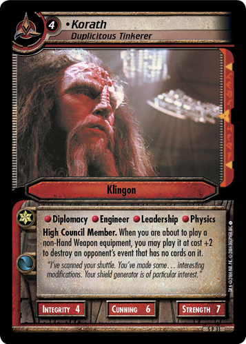 Korath, Duplicitous Tinkerer (Errata version) Korath, Duplicitous Tinkerer
