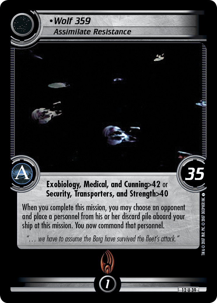 Wolf 359, Assimilate Resistance (Errata version) Wolf 359, Assimilate Resistance