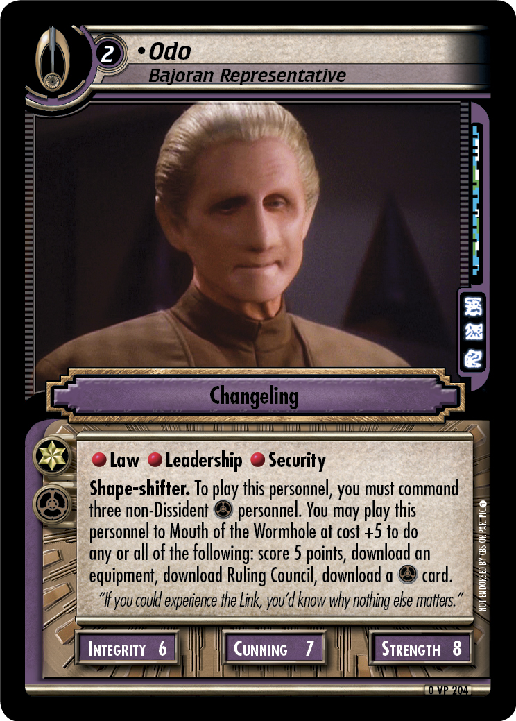 Odo, Bajoran Representative Odo, Bajoran Representative
